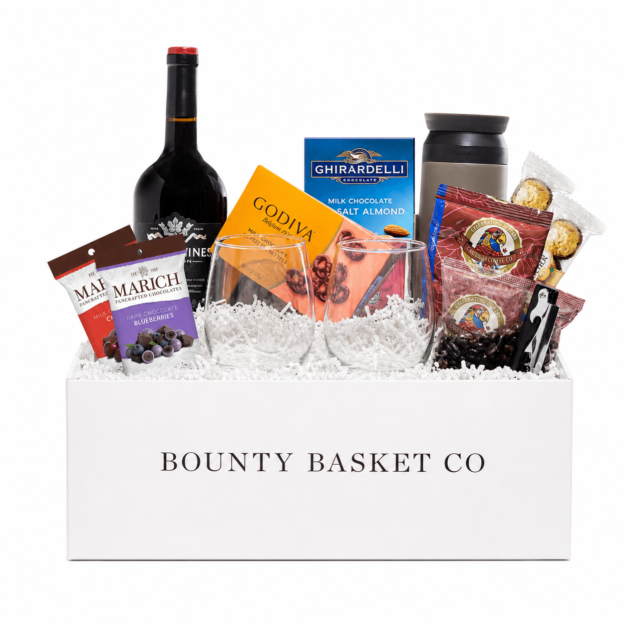Wine and Chocolate Gift Basket for Her
