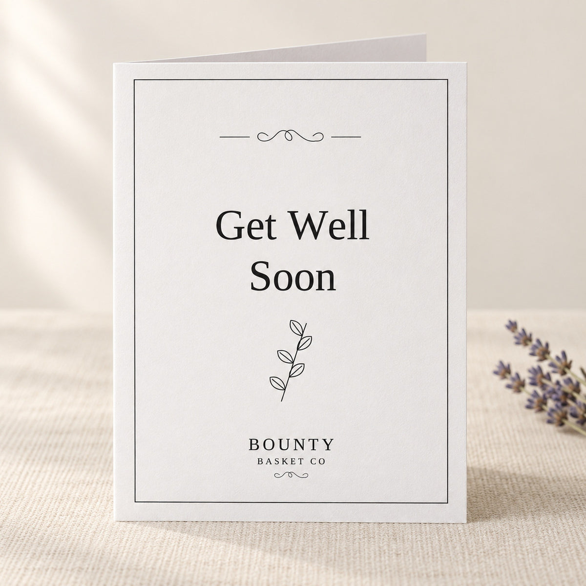 Get Well Soon greeting card from The Bounty Basket Co.
