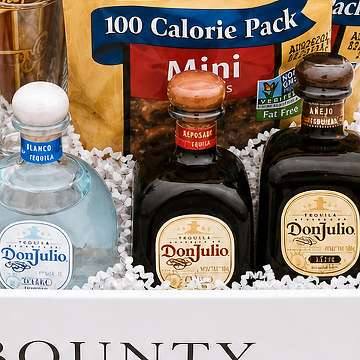 Close-up of the Don Julio Reposado included in the Tequila Gift Set.