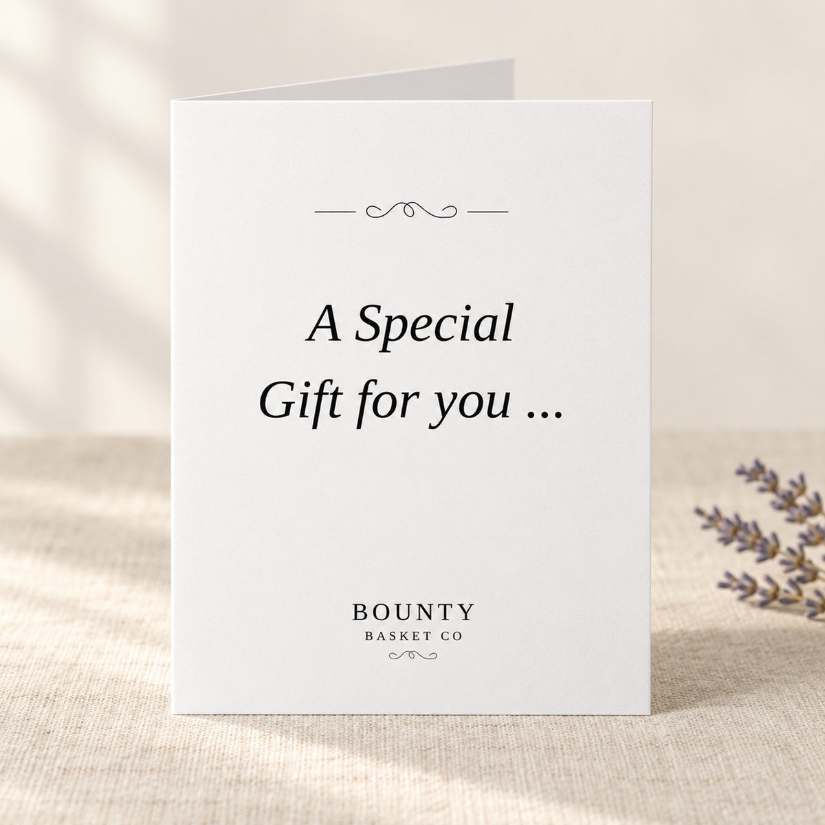 A Special Gift For You greeting card from The Bounty Basket Co.
