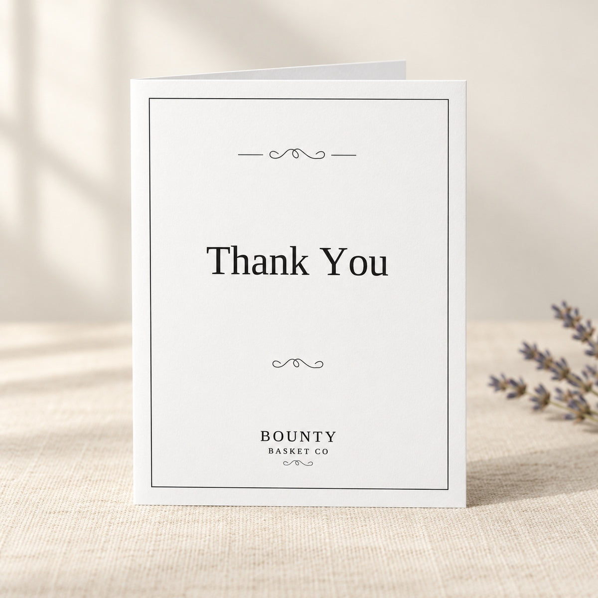 Thank You greeting card from The Bounty Basket Co.